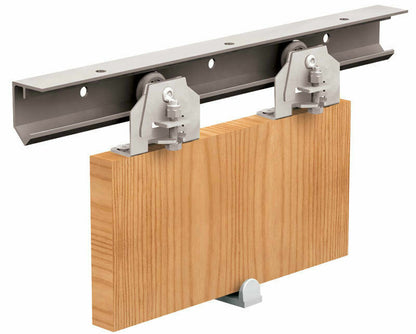 JUPITER Sliding Door Gear. Complete Track and wheels Kit - 30kg/2400mm (1 door)