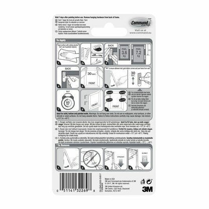 3M Command Picture Hanging Strips Large 7.2Kg 4pk (60x90cm) (17206)