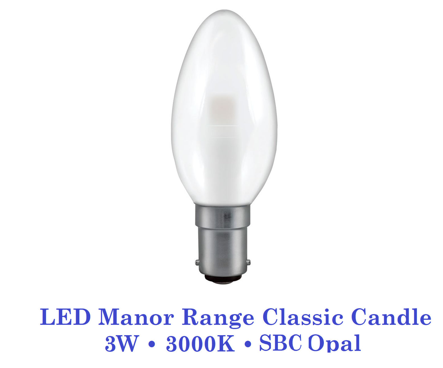 Crompton  3W, Non-Dimmable Manor House Candle Lamp Clear or Opal