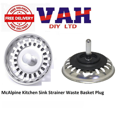 Kitchen Sink Strainer Basket Plug Fits McAlpine BWSTSS-TOP