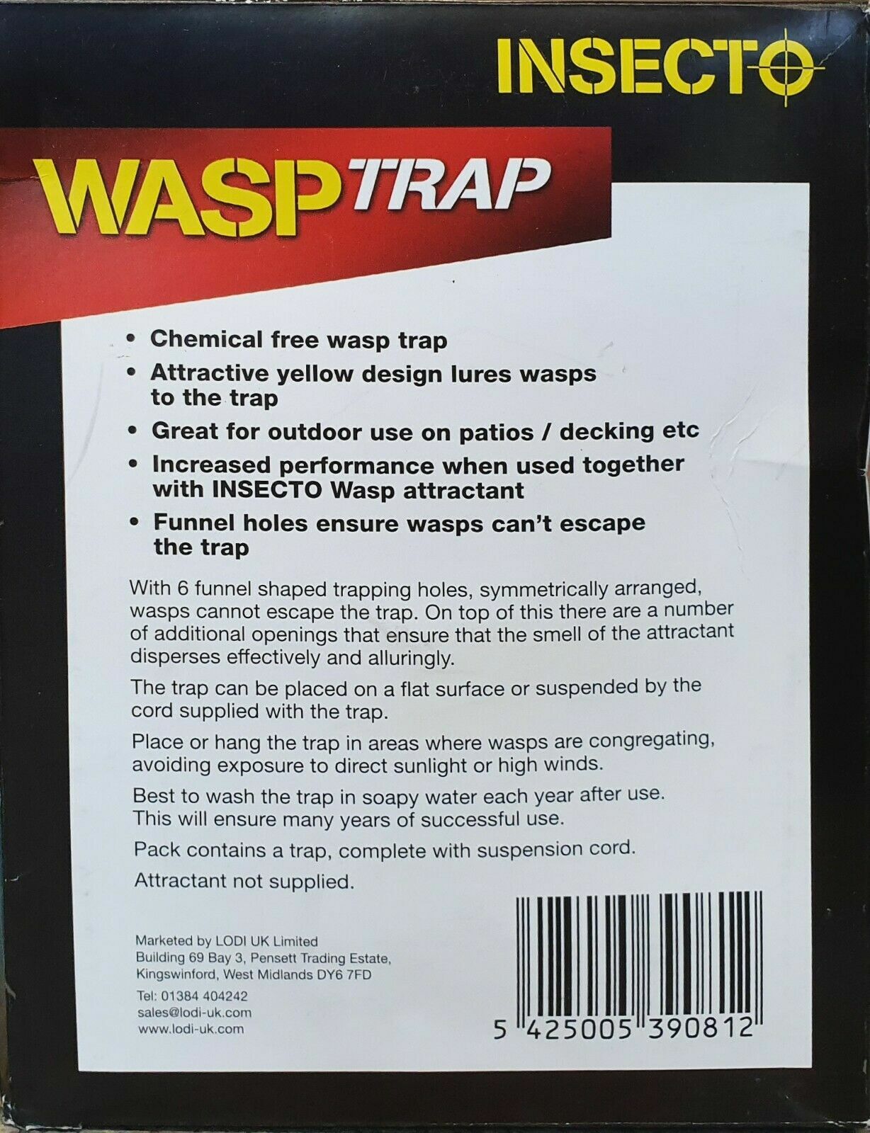 Insecto Wasp Trap- Kills Wasps Garden Outdoors, Targets Wasp Fast