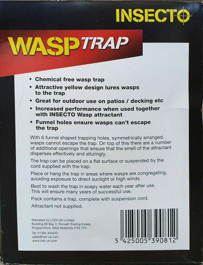 Insecto Wasp Trap- Kills Wasps Garden Outdoors, Targets Wasp Fast