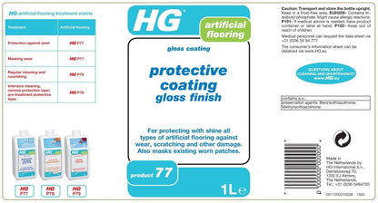 HG Product 77 Vinyl Artificial Flooring Protective Coating Gloss Finish  1 Litre
